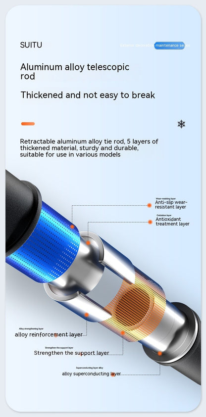 Extendable Car Ice Scraper & Snow Brush