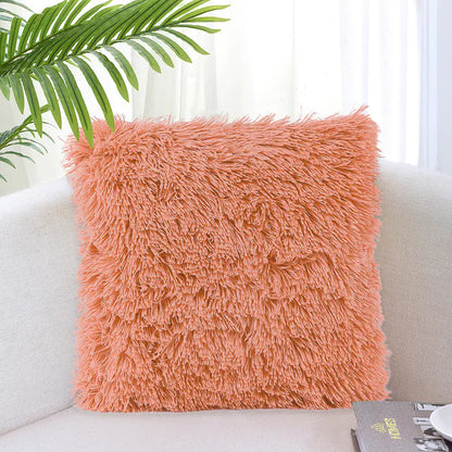 Solid Color Simple Crystal Plush Pillow