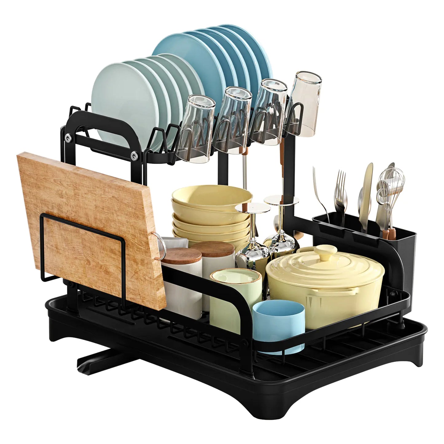 Narrow Kitchen Storage Rack for Bowls and Plates