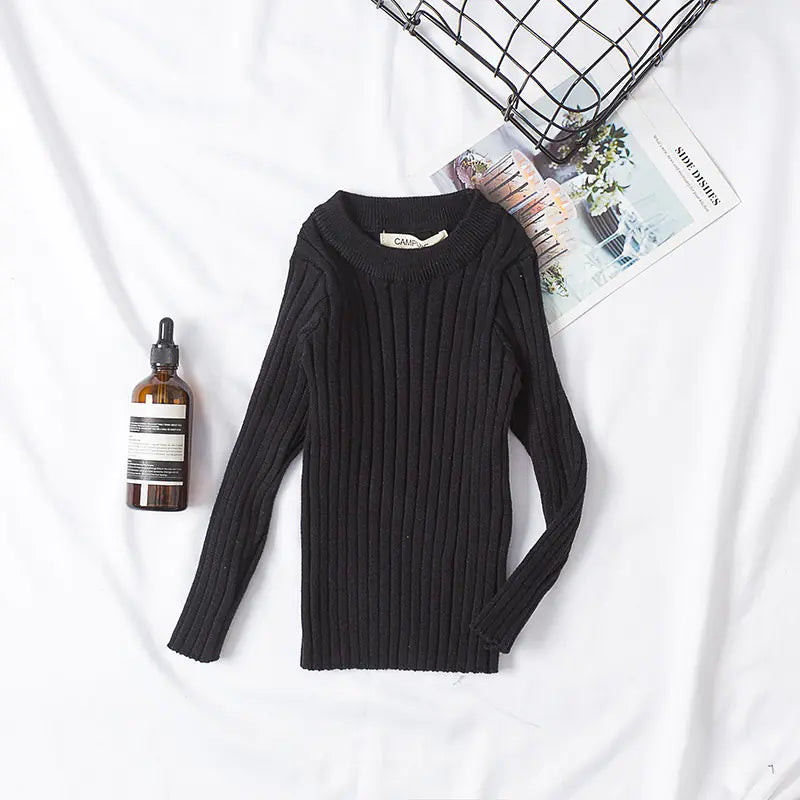 Cotton Crew Neck Sweater for Spring and Autumn