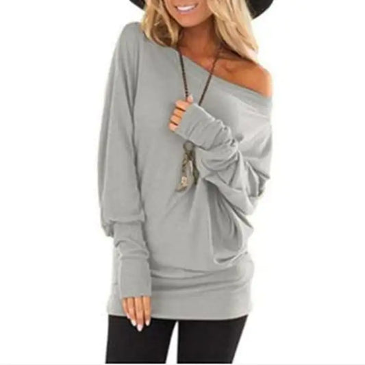 Women's Solid Color Long-Sleeved T-Shirt Top