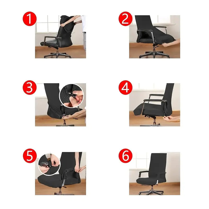 Stretchable Non-Slip Chair Cover for Home Office (1pc)