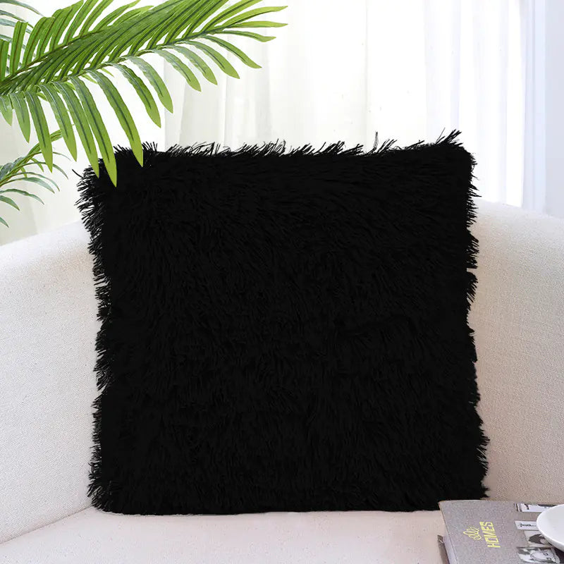 Solid Color Simple Crystal Plush Pillow