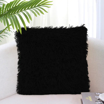 Solid Color Simple Crystal Plush Pillow