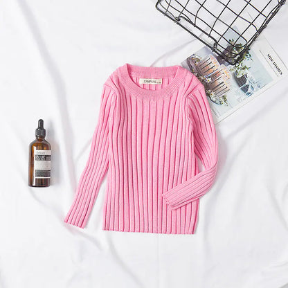 Cotton Crew Neck Sweater for Spring and Autumn