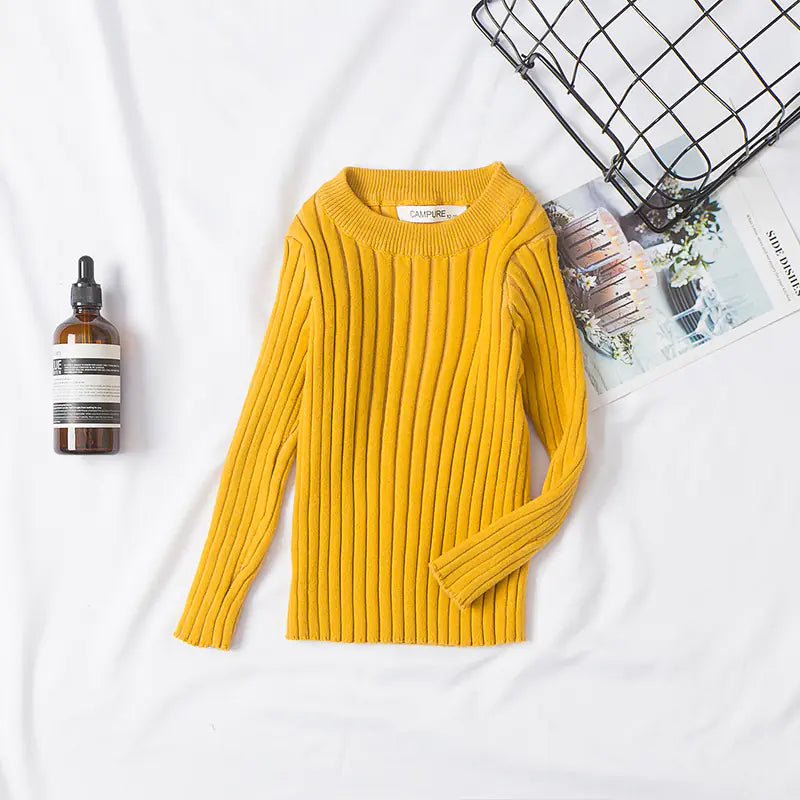 Cotton Crew Neck Sweater for Spring and Autumn