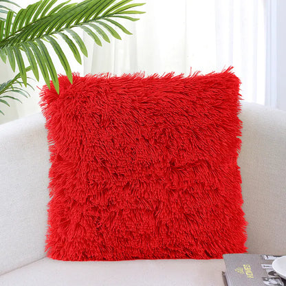 Solid Color Simple Crystal Plush Pillow