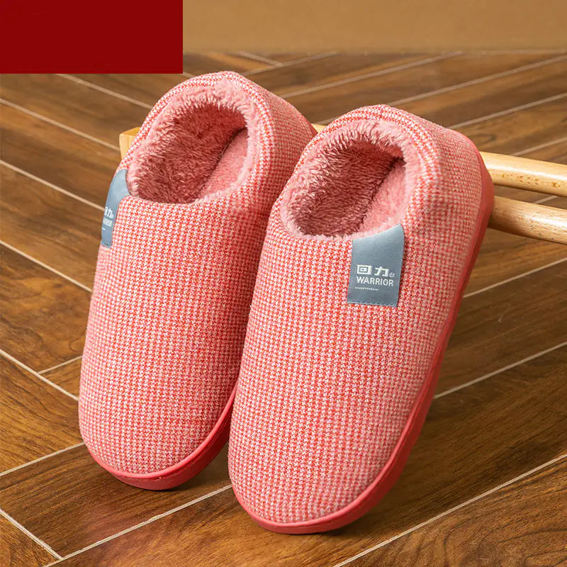 Women's Anti-Slip Cotton Slippers for Home Use