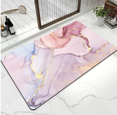 Marble Diatomite Bath Mat - Quick-Dry Non-Slip Mat
