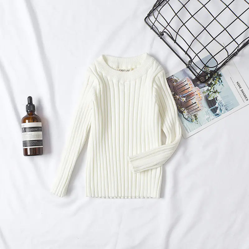 Cotton Crew Neck Sweater for Spring and Autumn