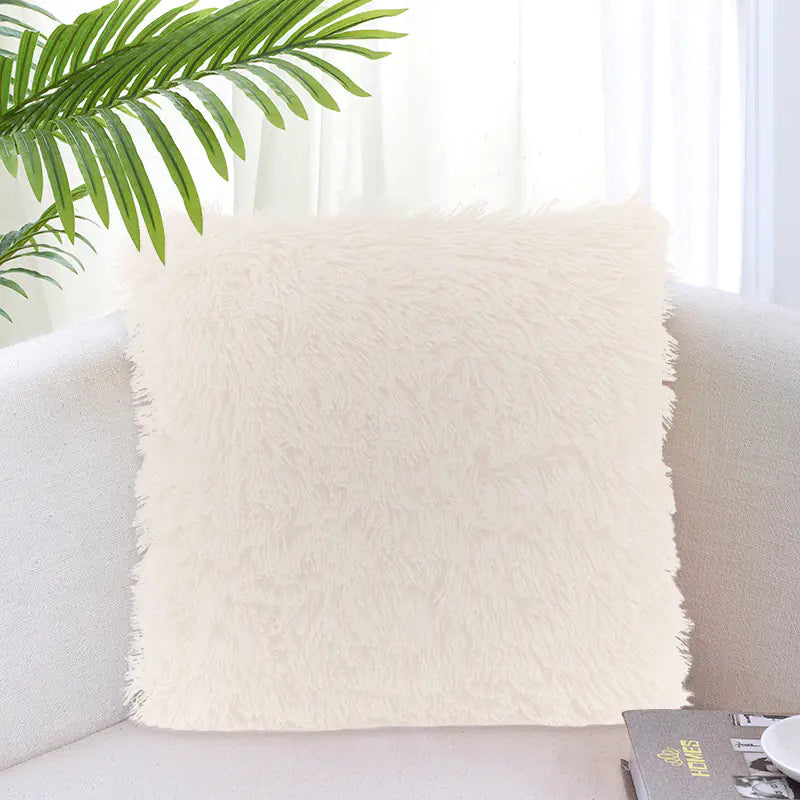 Solid Color Simple Crystal Plush Pillow