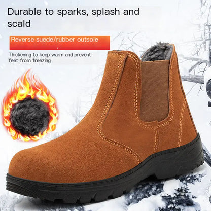 Winter Safety Work Boots with Steel Toe and Insulation