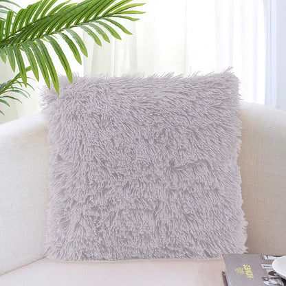 Solid Color Simple Crystal Plush Pillow