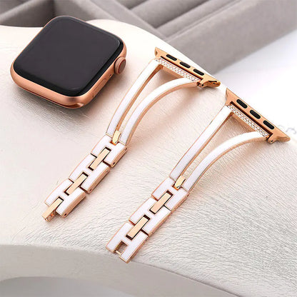 Diamond-Encrusted Metal Wristband New Watch