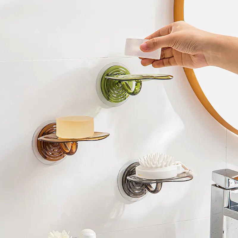 Wall-mounted Lotus Leaf Soap Storage Rack for Bathroom