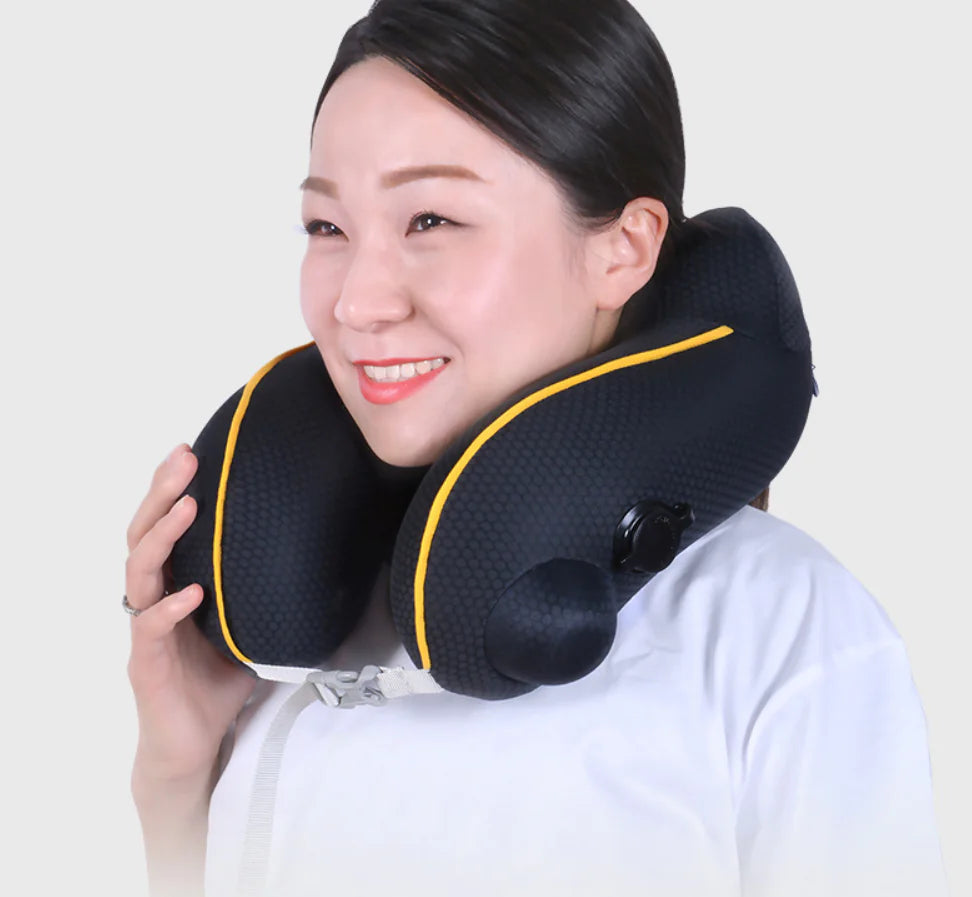 Inflatable U-Shaped Neck Travel Pillow