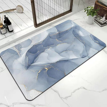 Marble Diatomite Bath Mat - Quick-Dry Non-Slip Mat