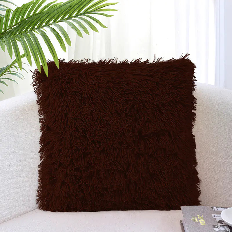 Solid Color Simple Crystal Plush Pillow