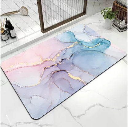 Marble Diatomite Bath Mat - Quick-Dry Non-Slip Mat