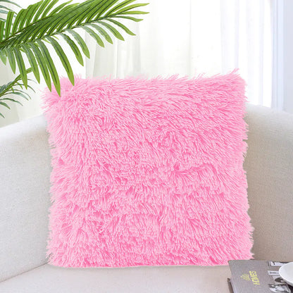 Solid Color Simple Crystal Plush Pillow