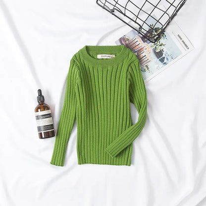 Cotton Crew Neck Sweater for Spring and Autumn