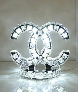 Stainless Steel Crystal Table Lamp with Remote Control