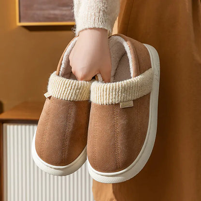Women's Anti-Slip Cotton Slippers for Home Use