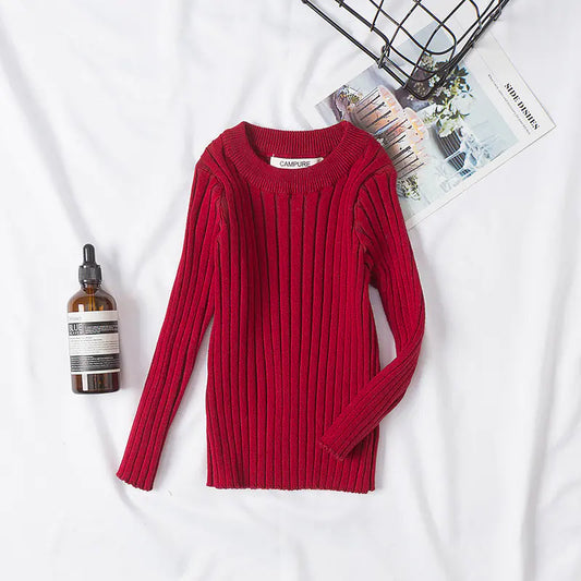 Cotton Crew Neck Sweater for Spring and Autumn