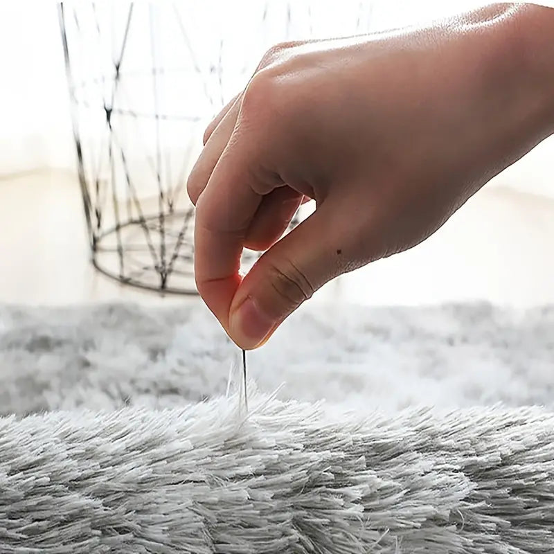 Gradient Round Floor Mat - Soft Plush Rug for Home