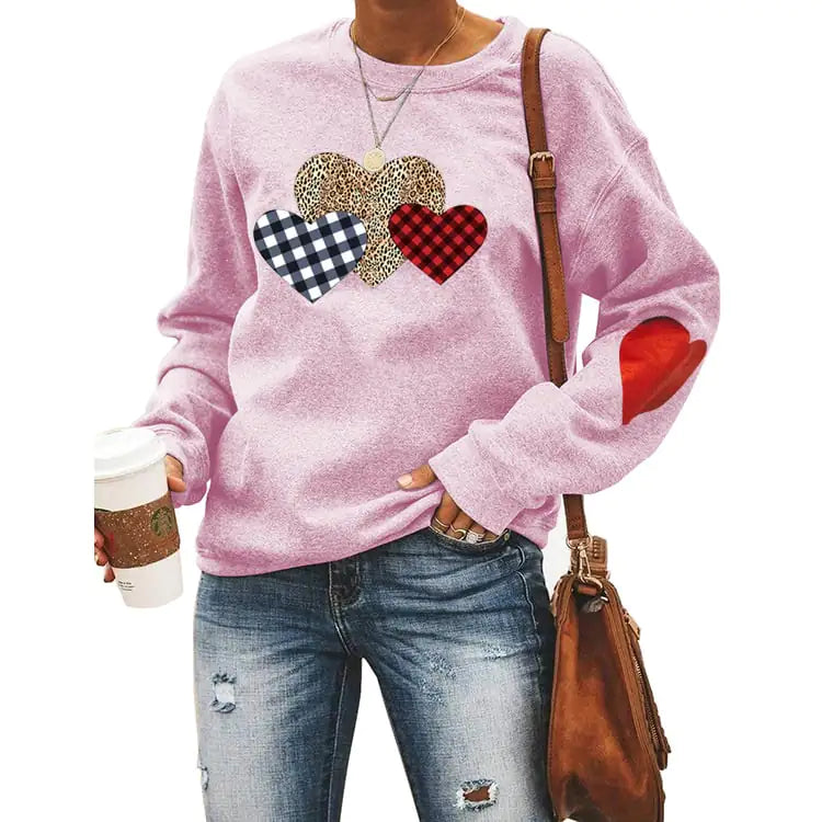 Leopard Print Long Sleeve Round Neck Top