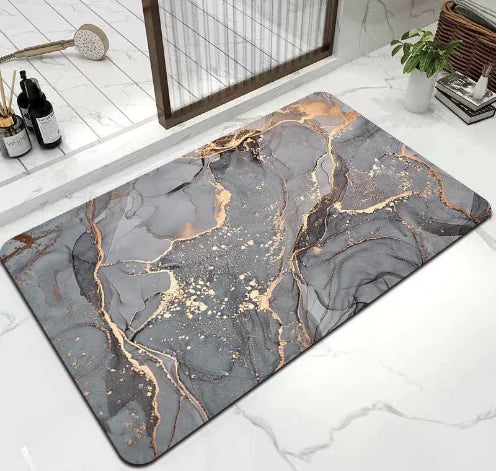 Marble Diatomite Bath Mat - Quick-Dry Non-Slip Mat