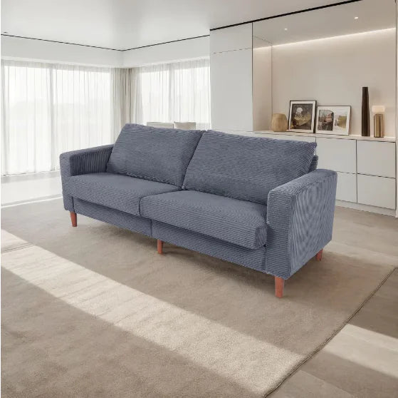Grey Linen Modern Sofa