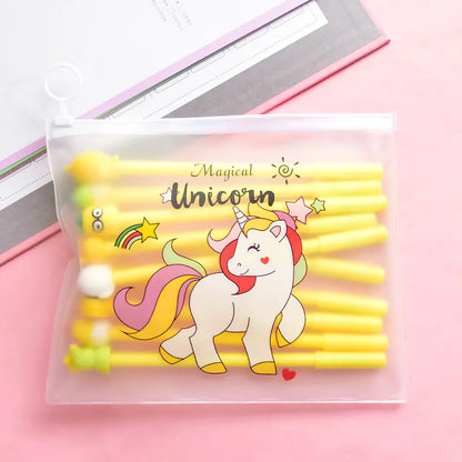 Cute Cartoon Gel Pen Student Stationery Set in Pink