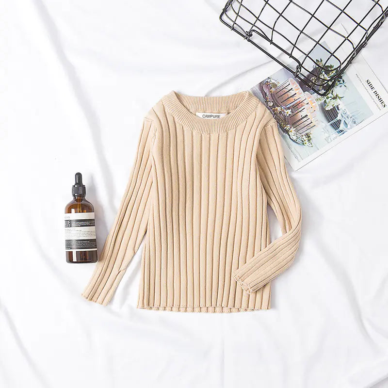 Cotton Crew Neck Sweater for Spring and Autumn