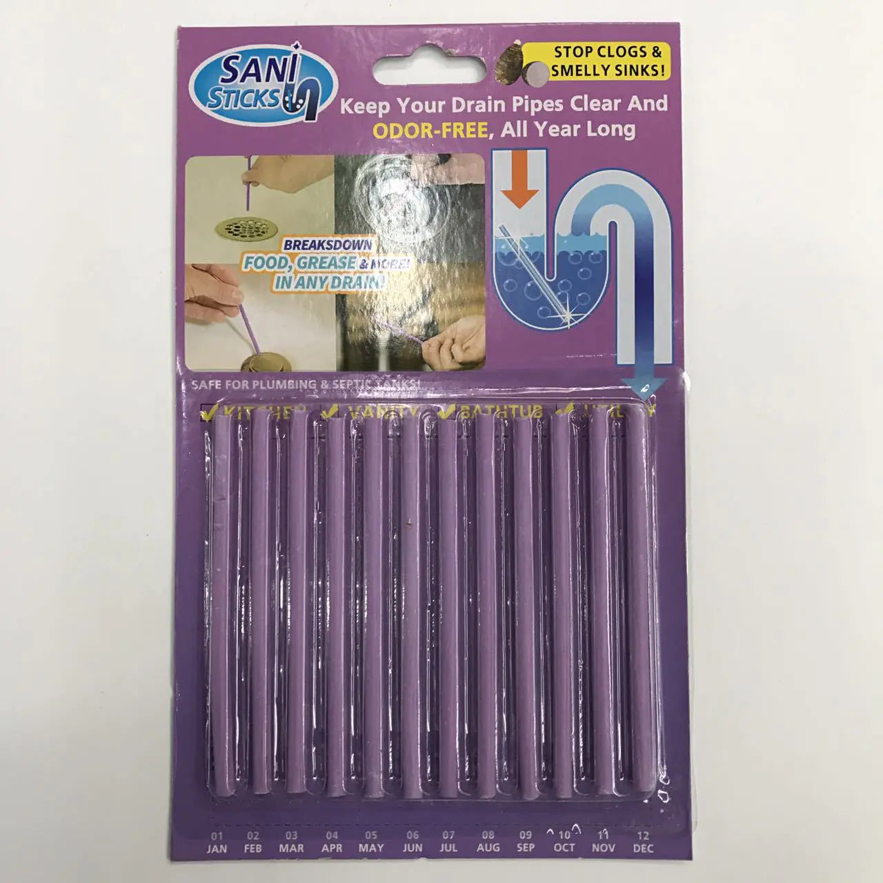 "Pipe Cleaning Stick for Bathtubs"