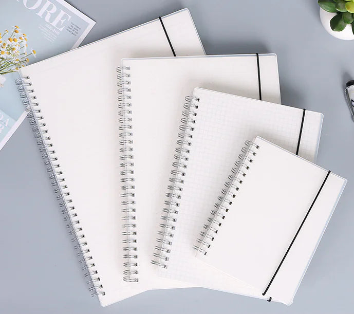 Transparent Frosted Notebook - Coil Bound Student Supplies