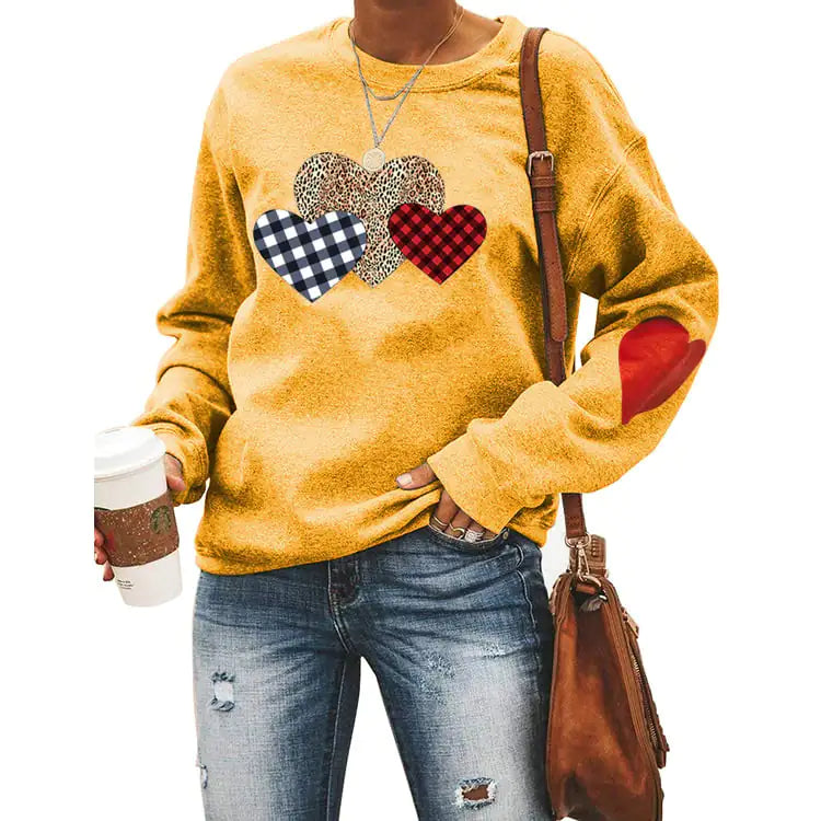 Leopard Print Long Sleeve Round Neck Top