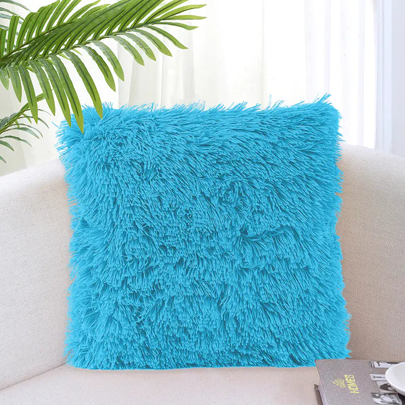 Solid Color Simple Crystal Plush Pillow