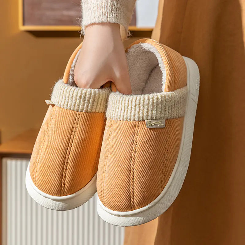 Women's Anti-Slip Cotton Slippers for Home Use