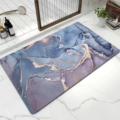 Marble Diatomite Bath Mat - Quick-Dry Non-Slip Mat