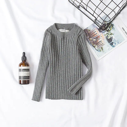 Cotton Crew Neck Sweater for Spring and Autumn