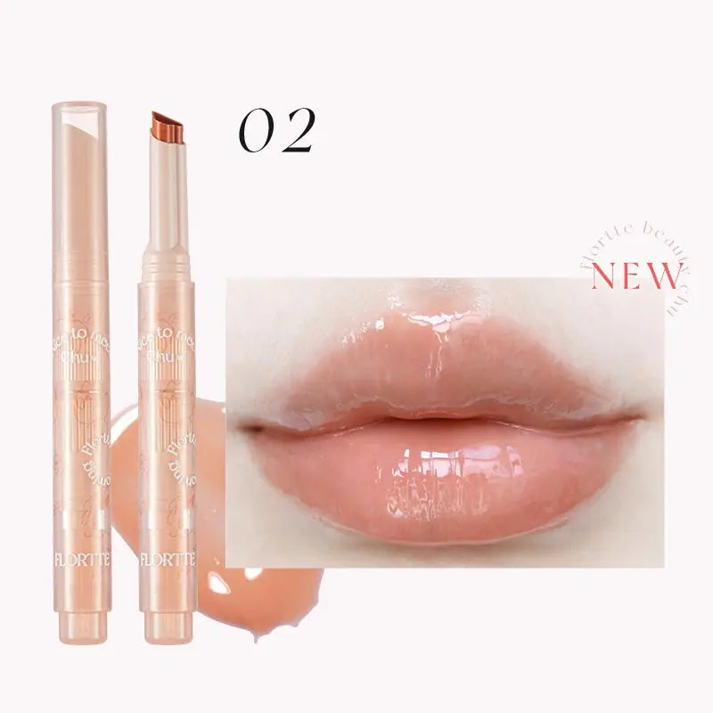 FLORTTE First Kiss Love Stick Lipstick Pen with Mirror