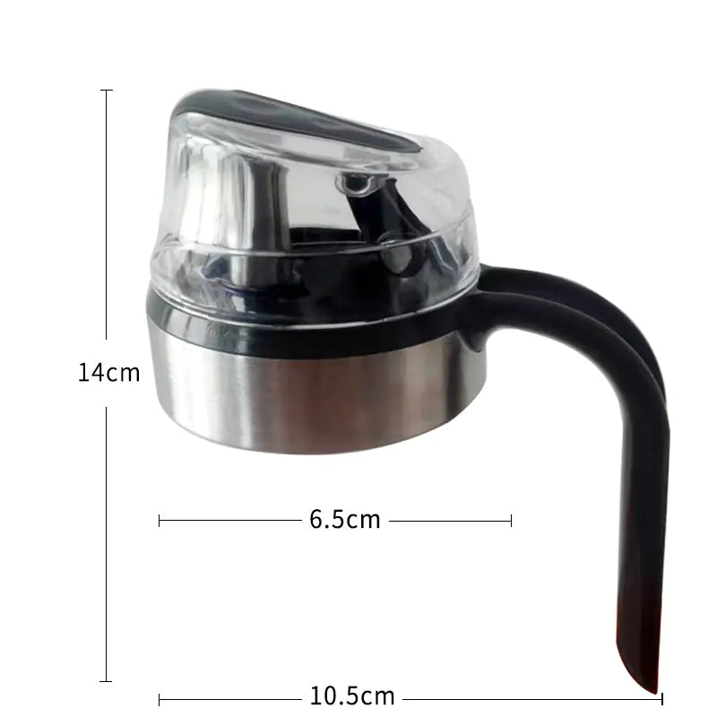 Glass Oil Bottle with Automatic Spout for Kitchen Use