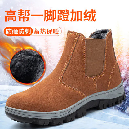 Winter Safety Work Boots with Steel Toe and Insulation
