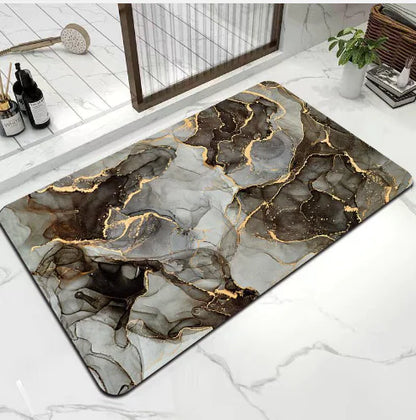 Marble Diatomite Bath Mat - Quick-Dry Non-Slip Mat