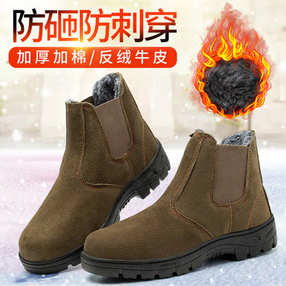 Winter Safety Work Boots with Steel Toe and Insulation