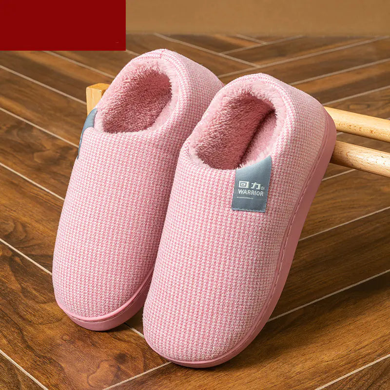 Women's Anti-Slip Cotton Slippers for Home Use